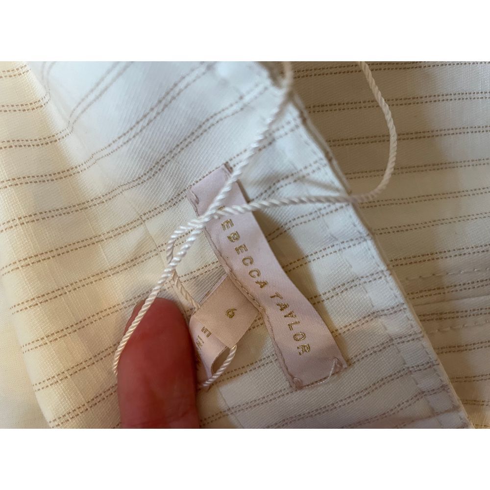 NWT Rebecca Tayor cream pinstriped skirt size 6 295$ retail‎ - Picture 7 of 7
